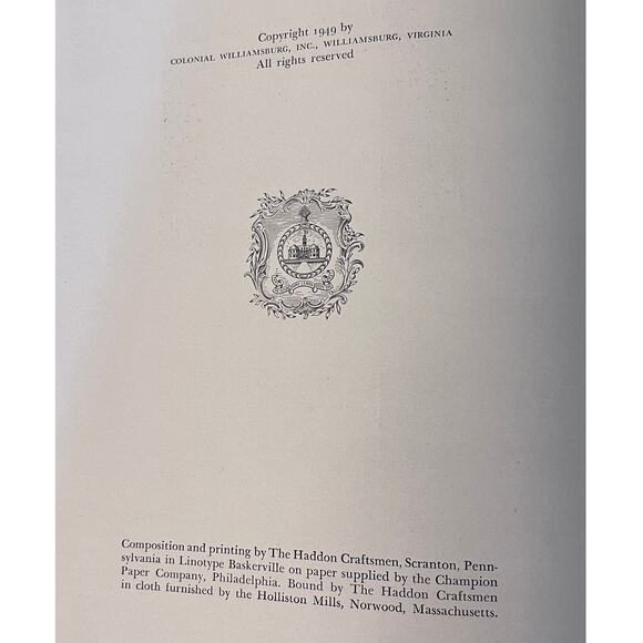 Vintage COLONIAL WILLIAMSBURG Its Buildings and Gardens First Edition - 1949 - Picture 5 of 14